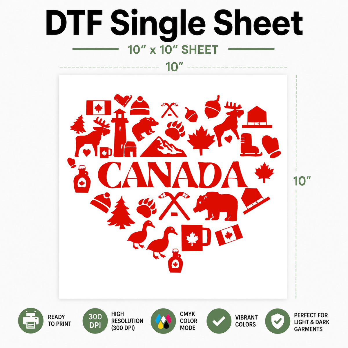 10x10 Single DTF Print | Windsor-Essex, Ontario